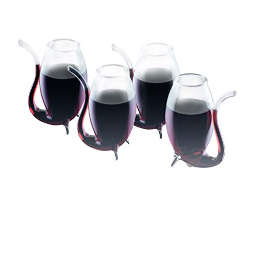Bar Craft Likör-/Portwein-Pfeifengläser in Geschenkbox, Glas, 90 ml, 4 Stück (1er Pack), Transparent