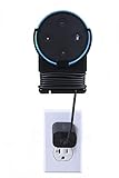 Storage Theory | Wall Mount Holder for Amazon Echo Dot 2nd Generation | Peel & Stick | Cord Wrap | No Hardware Required | Black Color