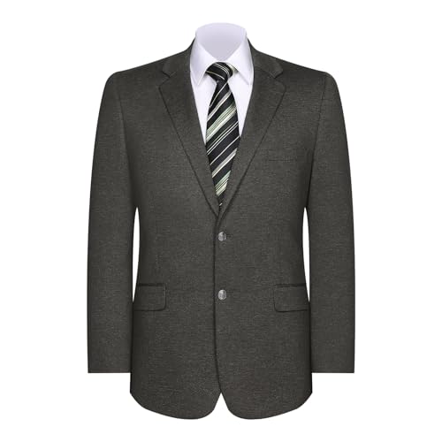 AMY ZHU Men's Stretch Knit Sport Coat Blazer Classic Fit Olive at Amazon