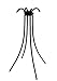Echo Valley 4061 Low Profile Globe Stand, Globe Holder, Indoor/ Outdoor Décor, Sturdy Iron Construction, Black