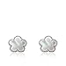 Riccova Country Chic Rhodium-Plated Mother Of Pearl Flower Stud Earring