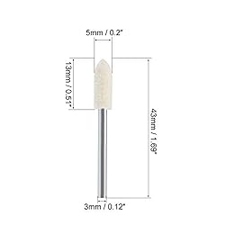 uxcell 5mm Wool Felt Mounted Points Tapered