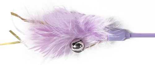 Feather on Stick Cat Toy Cat Teaser, Purple