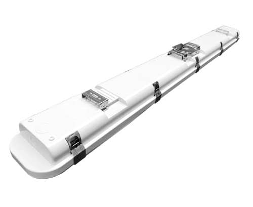 LED Feuchtraumleuchte 120cm, 60w, IP65, 7200lm, Neutralweiß 4000K, Wasserfest Kellerleuchte, Werkstattleuchte im… – Bild 3