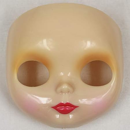 Amazon ブライスドール表面シェル后脑rblブライス人形改専用透明肌白肌ノーマル肌黑肌脸壳 フィギュア ドール 通販