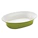 Rachael Ray Dinnerware Round and Square 14-Inch Stoneware Oval Serving Bowl, Green