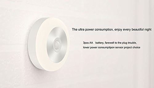 Motion Activated PIR Sensor LED Nightlight Battery Powered Auto ON/OFF For Stairs Corridor Kitchen Washing Room (white light)
