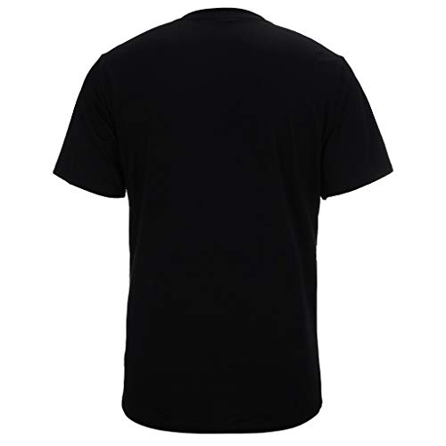 Mens 2 Piece Outfit Sport Thin Set Spring Summer Casual Short Sleeve Color Block Tops + Short Pants Tracksuit (Black, M) - Thumbnail 4