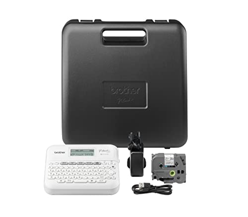 Brother P-Touch PT-D410VP | Label Maker for Office and Home | With Carry Case Included | For TZE Tapes 3.5 to 18 mm Wide | Up to 20 mm/Seconds