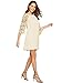 MakeMeChic Women's Casual Crewneck Half Sleeve Summer Chiffon Tunic Dress Brown XXL