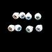 4 Pairs 4 Colors Round Acrylic Doll Eyes Eyeballs 8mm
