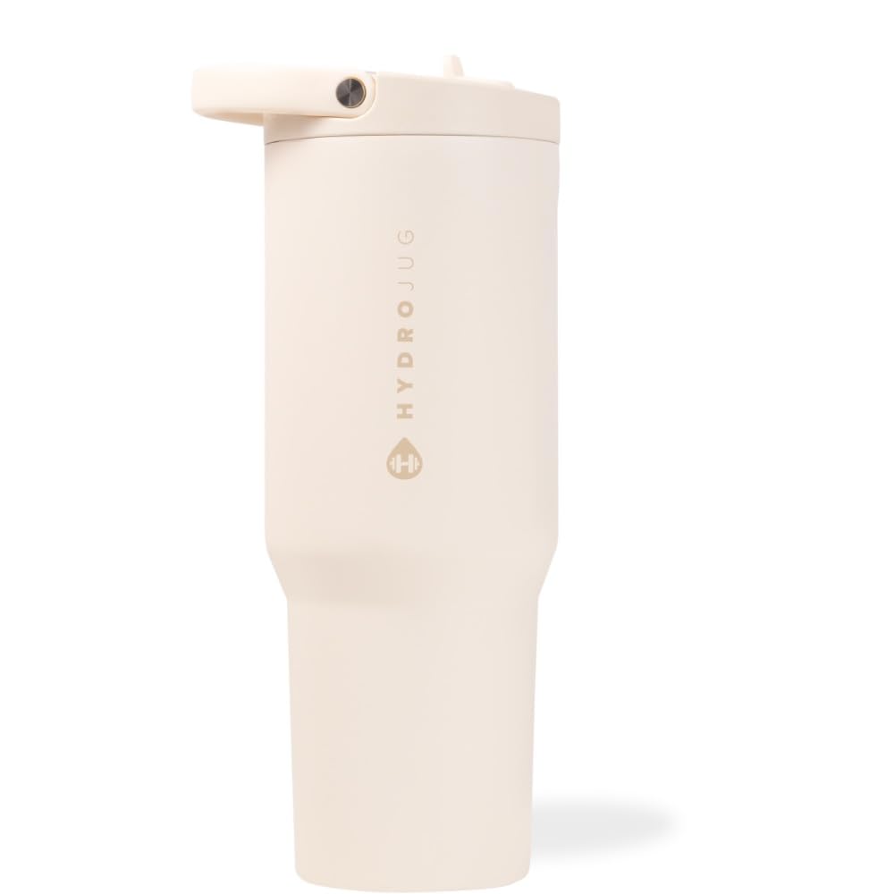 HydroJug Sport 32 oz Insulated Stainless Steel Water Bottle, Cream