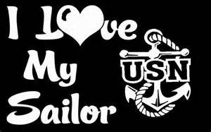 I Love My Sailor US Navy Military Wife Girlfriend Vinyl Decal Sticker|WHITE|Cars Trucks SUV Laptop Wall Art|5.5