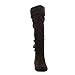 DA VICCINO TOP-01 Women's Slouch Side Zipper Flat Fold Cuff Knee High Boots