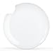 Fiftyeight Dessert Plates with Bite, Set of 2, White, Porcelain,