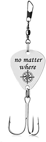 Kooer Custom Personalized Monogram Fishing Lure Engraved Fishing Hooks Christmas Wedding Fisherman Gift
