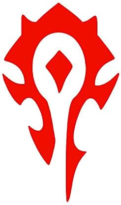 Horde [Pick Color] Wow Vinyl Transfer Sticker Decal for Laptop/Car/Truck/Window/Bumper (5in x 3in, Red)