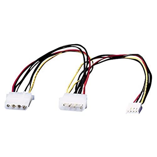 ROLINE Y Câble d'alimentation Interne 1 x 5.25 mâle vers 1 x 3.5 Femelle / 1 x 5.25 Femelle 0,30 m