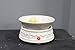 White Fleur de Lis Ceramic 2in1 Wax Melt Candle Warmer Decorative Burner for Scents Candles Oils - Electric Plug in Hot Plate & Cube Melting Dish Flameless Odor Eliminating Air Freshener