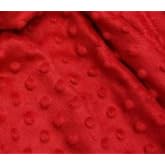 LUVFABRICS Very Soft Minky dimple dot Fabric BY THE Yard (RED)