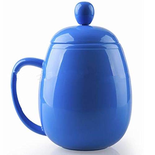 USB Warmer Cup,Aulzaju Portable Electric Coffee Milk Tea Beverage Warmer Heater Cups Mugs Cute Cartoon Stainless Steel Glass for Home Office Desk Work-Blue - Thumbnail 2