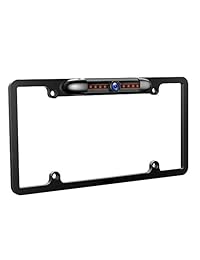 Placa de matrícula Vista posterior Cámara de respaldo Estacionamiento en reversa Cámara trasera 8 IR LED Visión nocturna a prueba de agua 170 ° Ángulo de visión Universal del automóvil Placa de matrícula Montaje en marco para automóviles Fácil de instalar