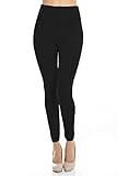 VIV Collection Fleece Lined Warm Winter High Waist Leggings Tights - Various Colors - Regular and Plus Size