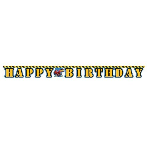 Hot Sale Happy Birthday Jointed Letter Banner Under Construction