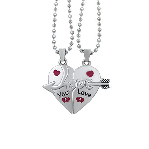 Saizen Couple Special Silver Plated Dual Love Heart Pendant Chain for Girls & Boys Rhodium Stainless Steel Pendant 1 Saizen Couple Special Silver Plated Dual Love Heart Pendant Chain for Girls & Boys Rhodium Stainless Steel Pendant