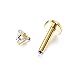 Jstyle 9 Pcs 16G 316L Stainless Steel Nose Piercing Labret Monroe Helix Tragus Cartilage Ear Piercings Studs Lip Rings 2-4mm CZ 8mm Bar Length