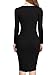 MUSHARE Women's Colorblock Wear to Work Business Party Bodycon One-Piece Dress (Medium, Black)