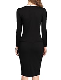 Vestido ajustado de una pieza con contraste de colores para mujer para usar en el trabajo o en una fiesta de negocios