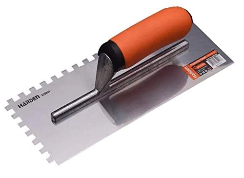 HARDEN tile trowel 8mm teeth, soft grip handle size 280mm by 120mm (HAR 620258)
