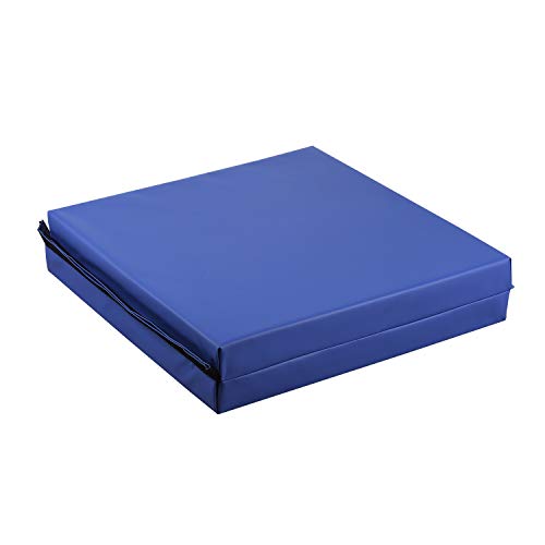 ZENOVA Thick Cushion Gymnastics Mat 3'x6'x4'' Folding Panel Landing Mats Crash Mat for Junior Gymnast (Blue)