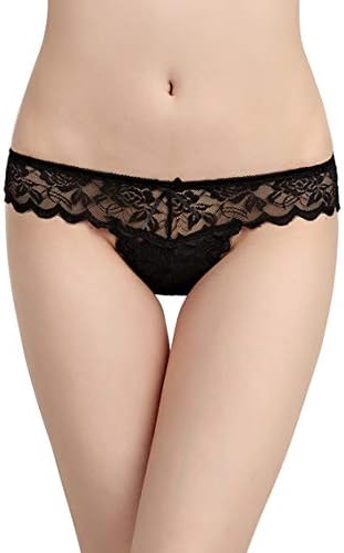 Secret World Presents Black Color Thong Panties.(GP002, Color: Black, Size: Medium)