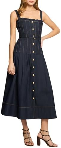 align denim dress ALIGNE - Waterlily Denim Midi Dress