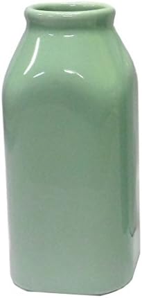 Decorative Retro Stoneware Milk Bottle Shaped Vase (Green)