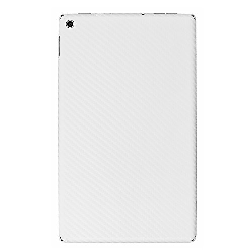 ArmorSuit MilitaryShield - Fire HD 8 Screen Protector (6th Gen - 2016 Release) + White Carbon Fiber Skin Back Protector w/ Lifetime Replacements - Front Anti-Bubble Ultra HD Shield