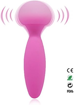 Wand Massager Waterproof Whisper Quiet For Therapeutic Back Massage Shoulder Hand Foot Neck Muscle Soothing Sport Recovery Mini portable Rechargeable Silicone Personal Handheld (Pink)