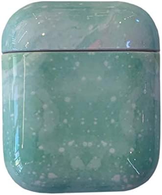 Airpods Case Parkho Fashion Marble Waterproof Shockproof Cover for Airpods 1 2 Charging Case Earphones Accessorie Great Gift (H)