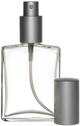 Riverrun Large Perfume Cologne Atomizer Empty Refillable Glass Bottle Matte Silver Sprayer 3.4 oz 100ml (1 Bottle)