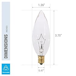 (Pack of 12) 15 Watt CTC Clear Candelabra Base