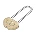 Juvale 2-Pack Solid Brass Double Heart Padlock, 3 Inches
