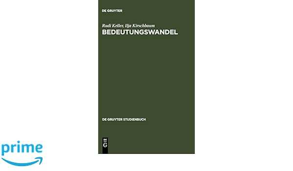 Bedeutungswandel Eine Einfuhrung De Gruyter Studienbuch - 