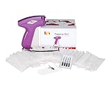 PAG XMS S13 Price Tag Standard Attacher Tagging Gun for Clothing with 5 Needles and 2000 Barbs Fasteners, Purple