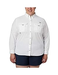 Columbia PFG Bahama Ii - Camiseta de manga larga para mujer, transpirable con protección contra rayos UV