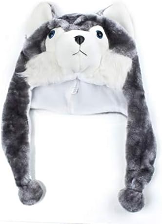 Happy Bargains Ltd Cartoon Animal Shaped Children Adults Winter Warm Soft Plush Hood Earmuff Scarf Hat Cap Dress Up for Kids Boys Girls by TheBigThumb