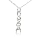 COS (TM) DNA Double Helix Necklace (Silver Plated)
