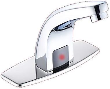 Amazon Co Jp 蛇口バスルーム自動タッチフリーセンサー蛇口節水誘導電気水道水冷水タッチレスバッテリー電源 ホーム キッチン