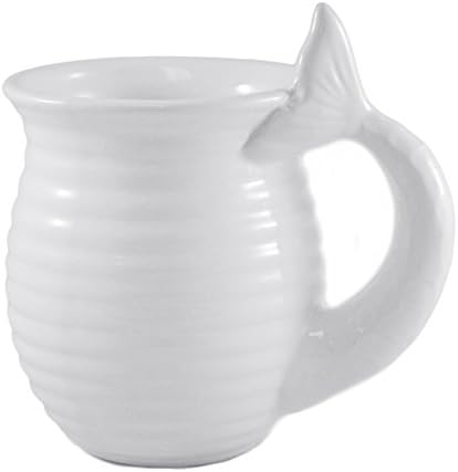 Mermaid Tail White 16 oz Ceramic Coffee Mug
